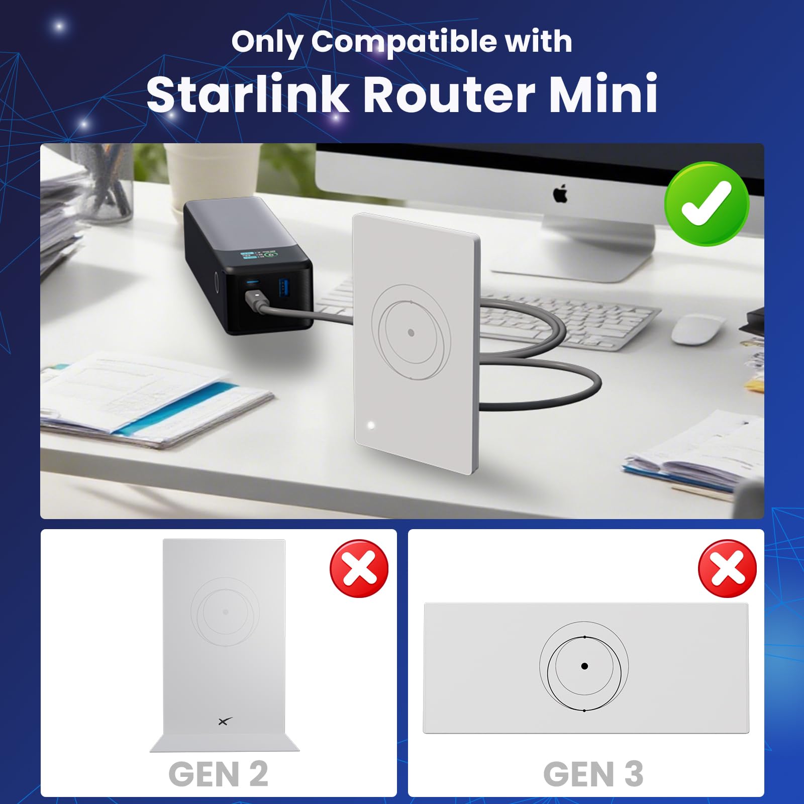 Amazon.com: Starlink Router Mini Cable - 2 Pack (1FT + 6.5FT) USB